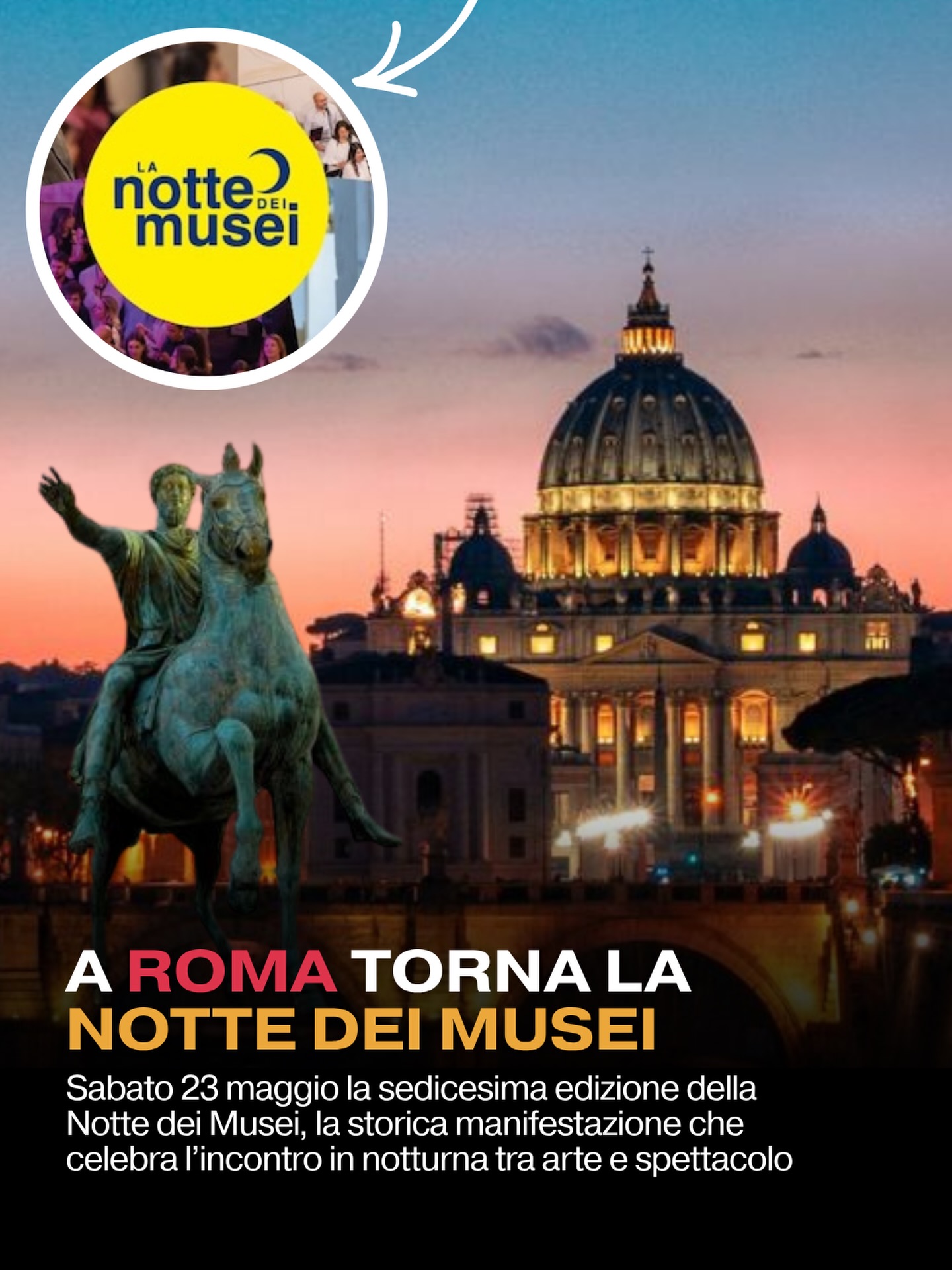 Musei Capitolini, Museo dell’Ara Pacis, Mercati di Traiano, Galleria d’Arte Moderna, Museo di Roma in Trastevere e altri