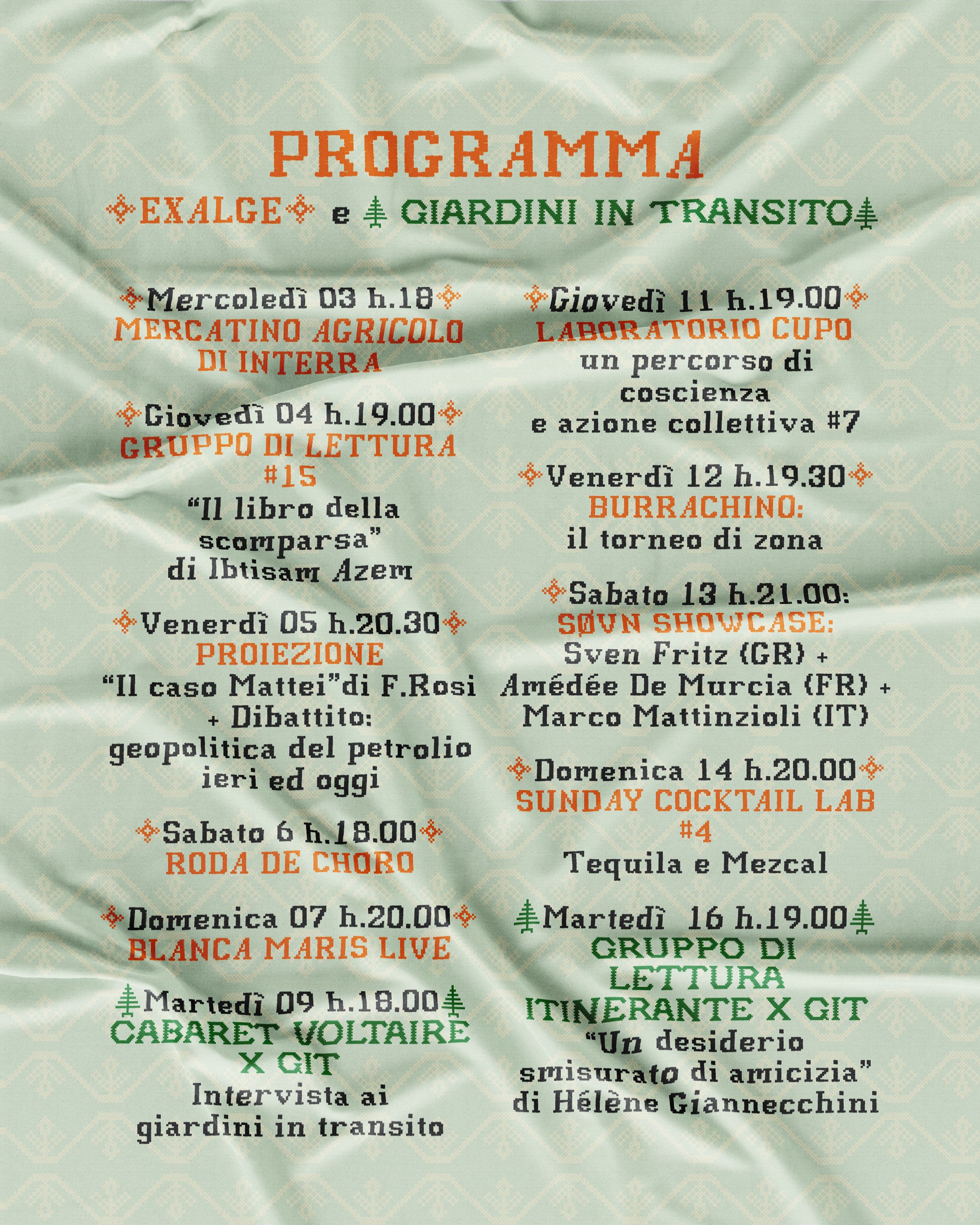 EXALGE e GIARDINI IN TRANSITO