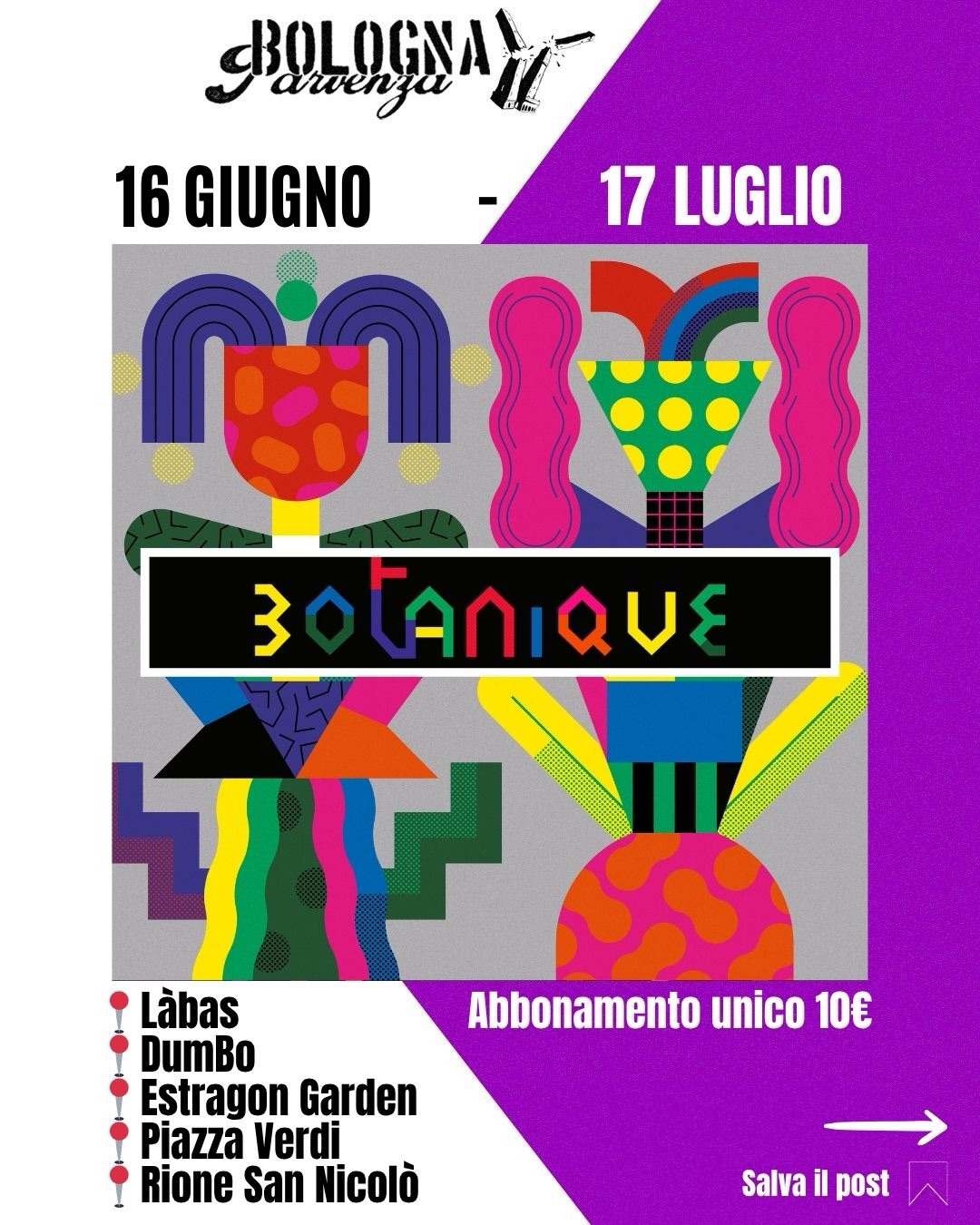 Location itineranti (Làbas, DumBo, Estragon Garden, Piazza Verdi, Rione San Nicolò)