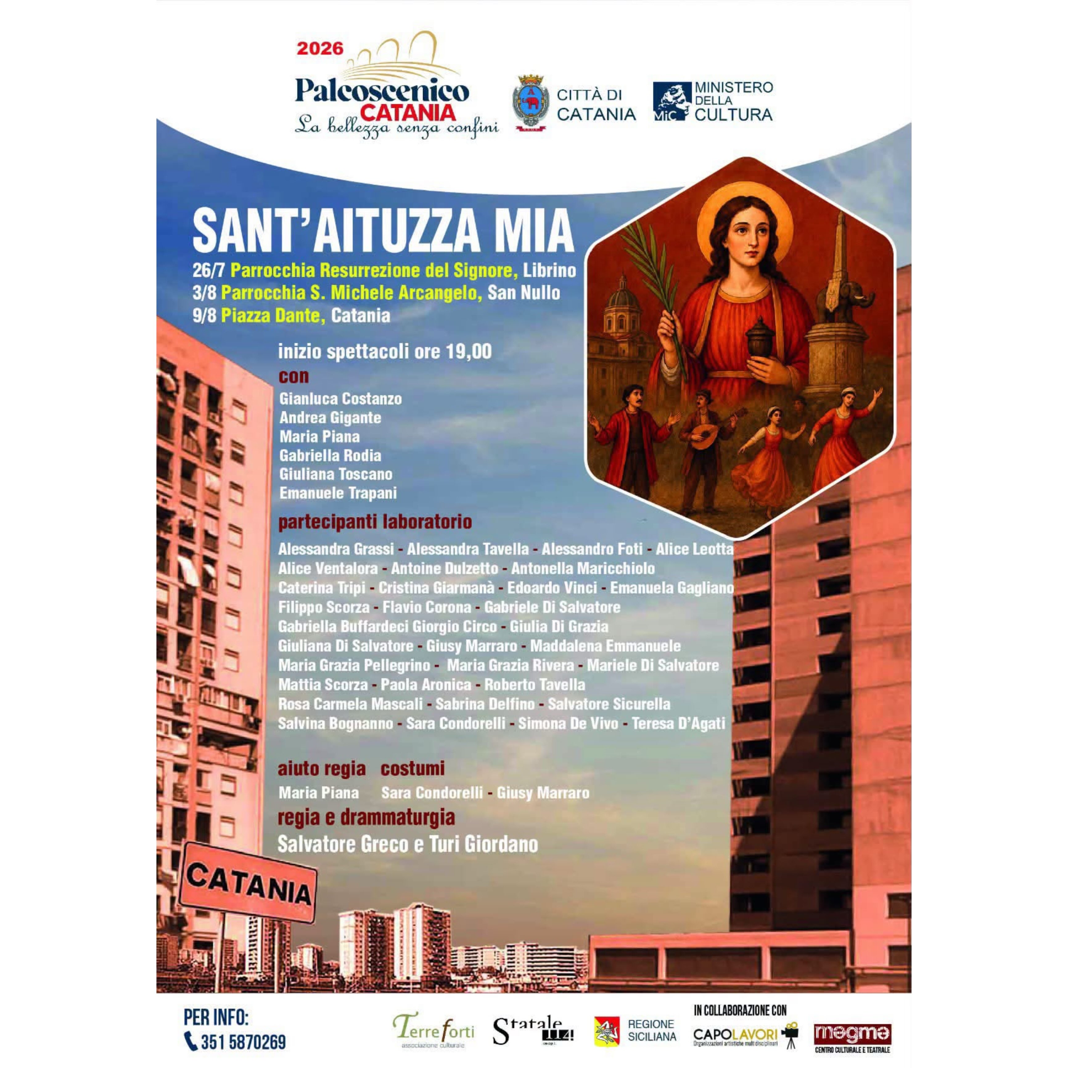 Parrocchia Resurrezione del Signore, Librino; Parrocchia S. Michele Arcangelo, San Nullo; Piazza Dante